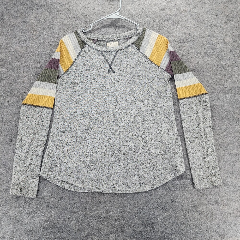 24/7 Maurices Shirt Womens XS Gray Long Sleeve